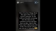 Saraya's statement on her IG story. (Image via her IG handle)